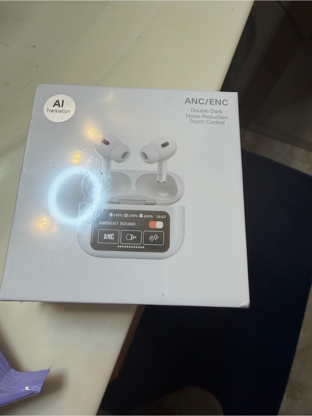 True Wireless ANC Earbuds with Charging Case - White